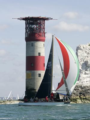 Whoop! Whoop! Whooper wins the Gold Roman Bowl in the 2015 J.P. Morgan Asset Management Round the Island Race. photo copyright Patrick Eden taken at  and featuring the  class