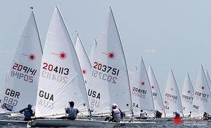 Current Regatta leader Juan Ignacio Maegli representing Guatemala - 2015 Laser World Championships – Day 2 photo copyright Luka Bartulovic taken at  and featuring the  class