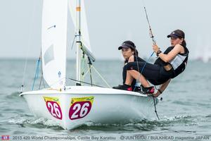 Anastasia Gkari/Vikentia Pateraki (GRE) - 2015 420 World Championships photo copyright Jun Hirai / BULKHEAD Magazine taken at  and featuring the  class