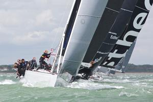 Swan 45 Motions leads the pack - 2015 Gazprom Swan European Regatta and Swan 45 Worlds photo copyright Nautor's Swan / LPB Aerial taken at  and featuring the  class