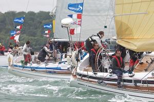 Close competition in Class A - 2015 Gazprom Swan European Regatta and Swan 45 Worlds photo copyright Nautor's Swan / LPB Aerial taken at  and featuring the  class