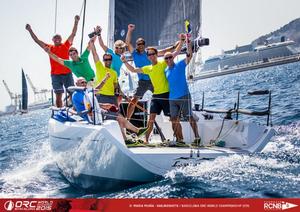 Low Noise celebrates their fourth and ``hardest for sure`` ORC Class C victory - 2015 ORC World Championship photo copyright Maria Muina / RCNB taken at  and featuring the  class