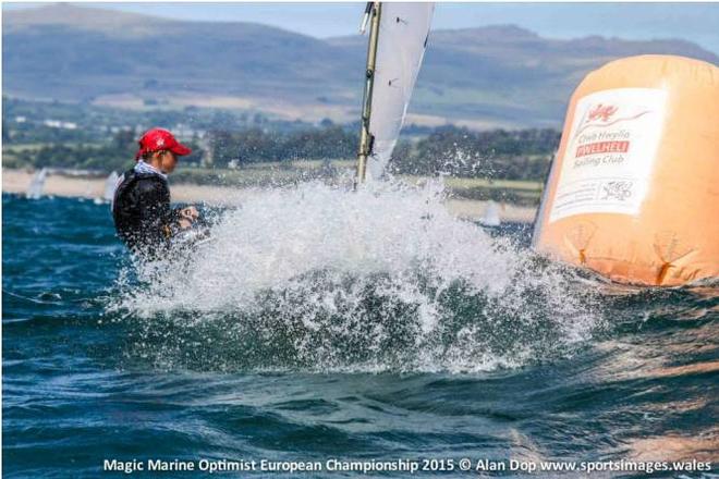Practice race - 2015 Magic Marine Optimist European Championship &copy; Alan Dop www.sportsimages.wales