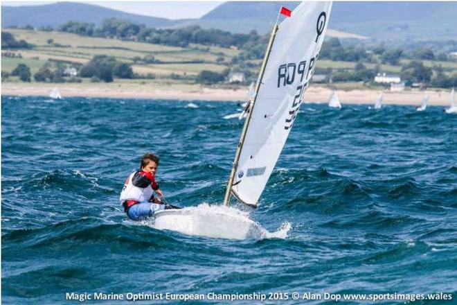 Practice race - 2015 Magic Marine Optimist European Championship &copy; Alan Dop www.sportsimages.wales