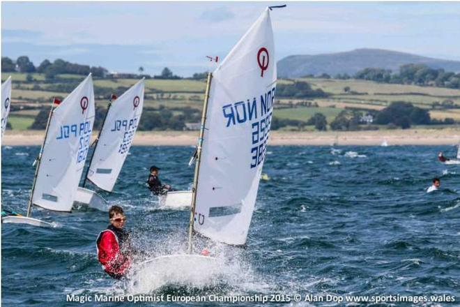 Practice race - 2015 Magic Marine Optimist European Championship &copy; Alan Dop www.sportsimages.wales