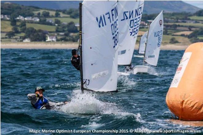 Practice race - 2015 Magic Marine Optimist European Championship &copy; Alan Dop www.sportsimages.wales