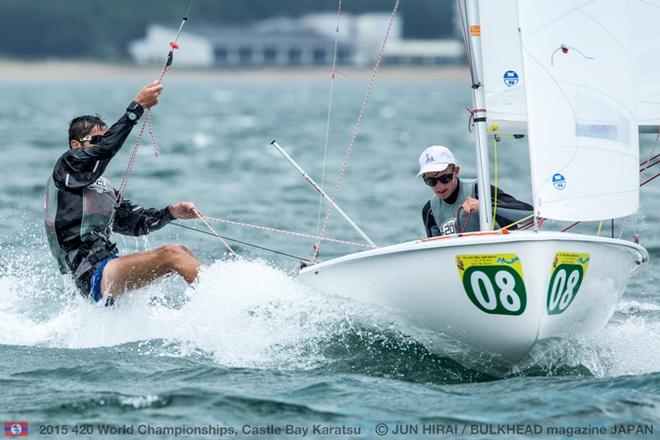 Aggelos Arvanitis/Theofanis Kanakaris (GRE) in U17 fleet - 2015 420 World Championships © Jun Hirai / BULKHEAD Magazine