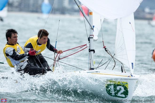 Edoardo Ferraro/Francesco Orlando (ITA-55282) - 420 World Championships 2015 &copy; Jun Hirai / BULKHEAD Magazine