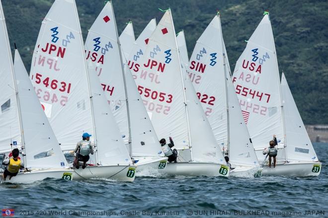 U17 420 World Championship fleet - 420 World Championships 2015 &copy; Jun Hirai / BULKHEAD Magazine