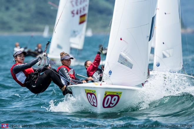 Charlotte Yven/Marine Riou (FRA-54520) - 2015 420 World Championships © Jun Hirai / BULKHEAD Magazine