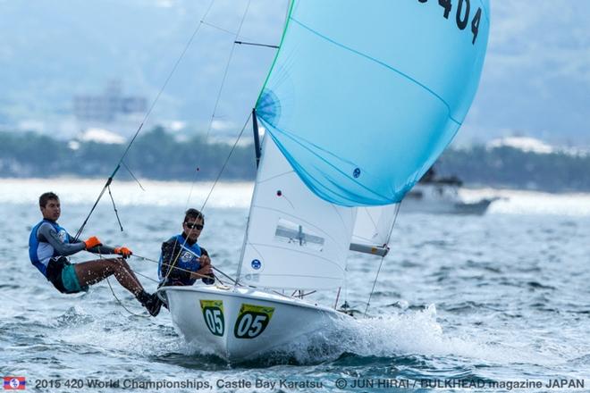 Enrique Luján/Pablo Luján (ESP-55404) - 2015 420 World Championships © Jun Hirai / BULKHEAD Magazine