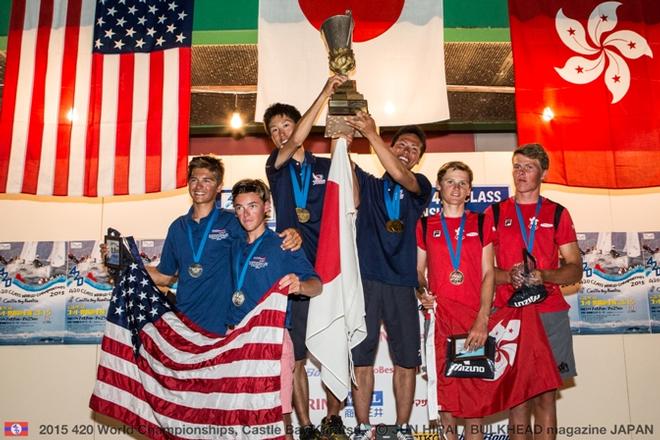 420 Open Podium finishers - 2015 420 World Championships © Jun Hirai / BULKHEAD Magazine