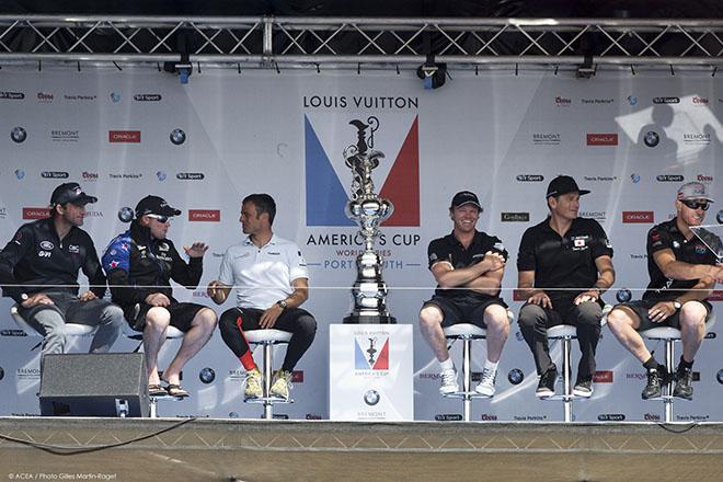 Ben Ainslie with participants - 2015 Louis Vuitton America’s Cup World Series © ACEA /Gilles Martin-Raget