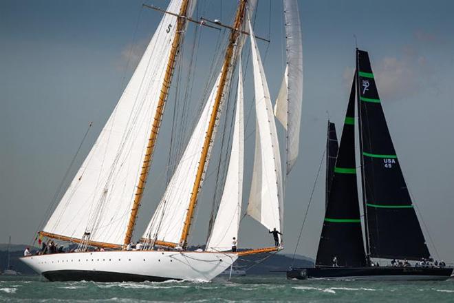 A diverse fleet. The majestic Eleonora and Bella Mente Maxi 72 at the RYS Bicentenary International Regatta © Paul Wyeth / www.pwpictures.com http://www.pwpictures.com