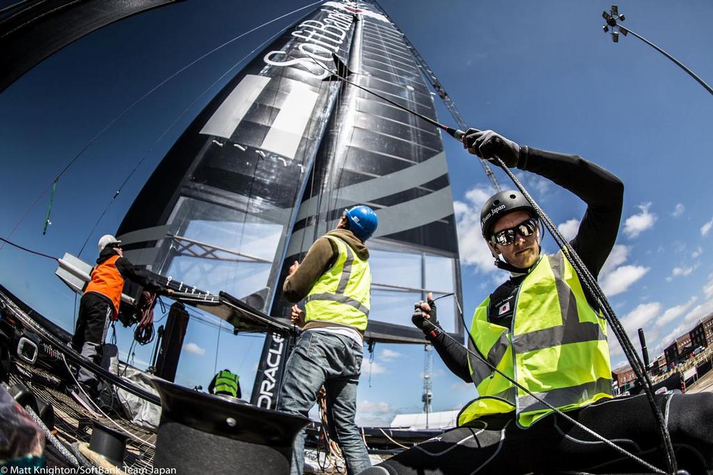 21/07/2015, Portsmouth (GBR), 35th America's Cup, Louis Vuitton America's Cup World Series Portsmouth 2015, Training Day 2, Softbank Team Japan © Matt Knighton/Softbank Team Japan http://www.americascup.com