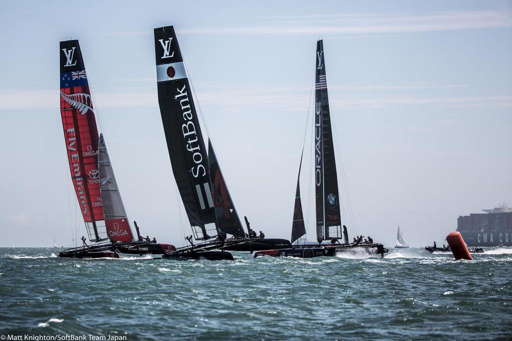 21/07/2015, Portsmouth (GBR), 35th America's Cup, Louis Vuitton America's Cup World Series Portsmouth 2015, Training Day 2, Softbank Team Japan © Matt Knighton/Softbank Team Japan http://www.americascup.com