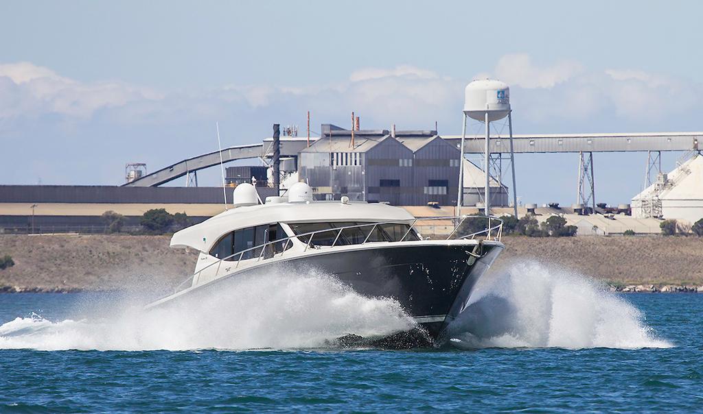 Powering along majestically with this Maritimo. ©  John Curnow