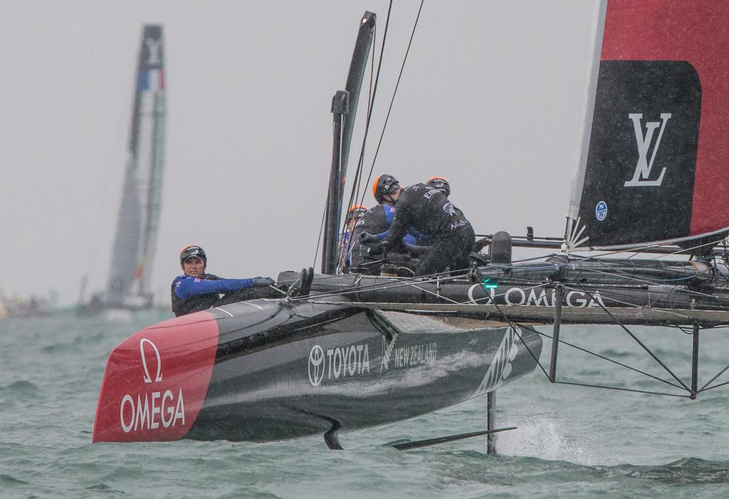 Emirates Team New Zealand  - Emirates Team NZ - Practice Day 2, America&rsquo;s Cup World Series, Portsmouth photo copyright Carlo Borlenghi http://www.carloborlenghi.com taken at  and featuring the  class
