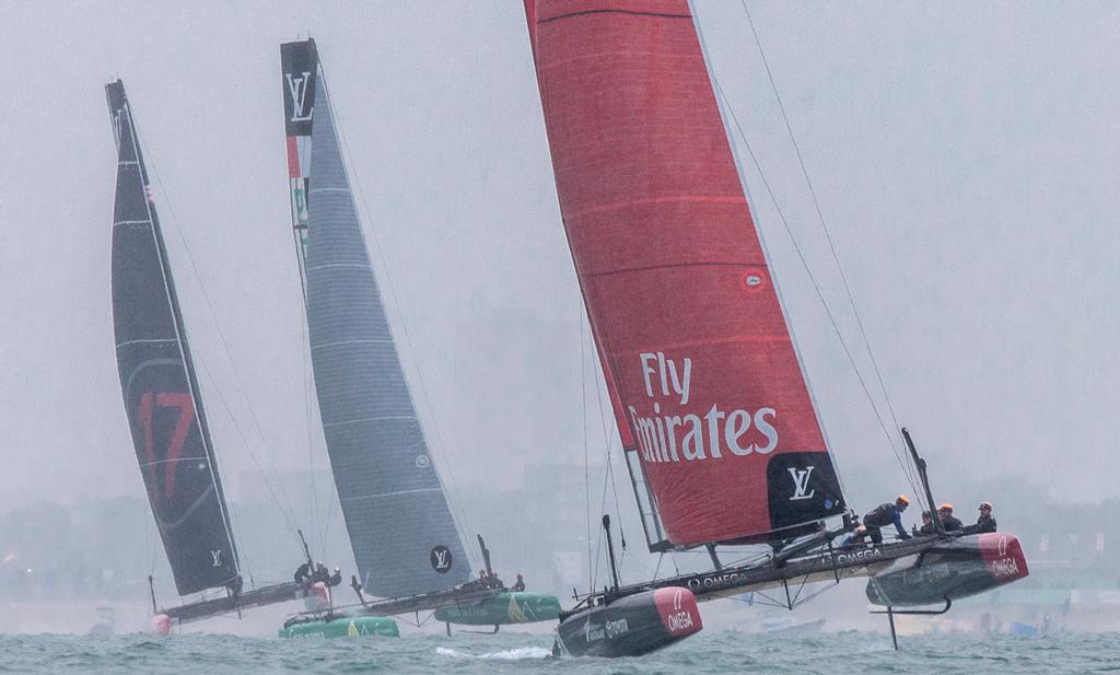 Emirates Team New Zealand  - Emirates Team NZ - Practice Day 2, America’s Cup World Series, Portsmouth © Carlo Borlenghi http://www.carloborlenghi.com