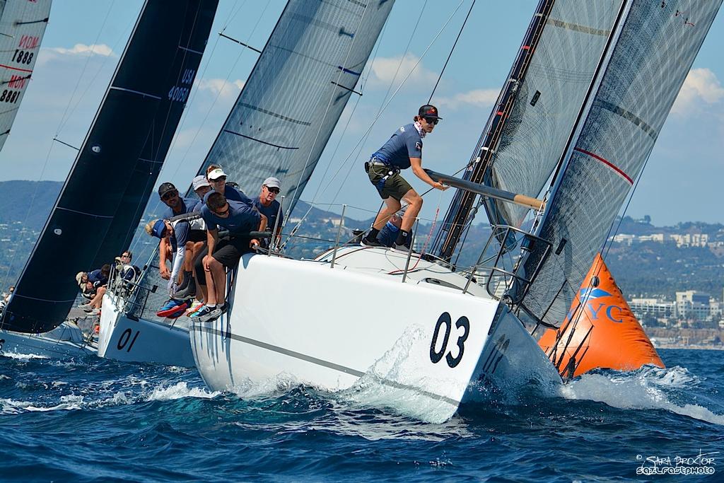 San Diego skipper Rick Goebel and the Insanity team earned their first victory on the Farr 40 circuit. © Sara Proctor http://www.sailfastphotography.com