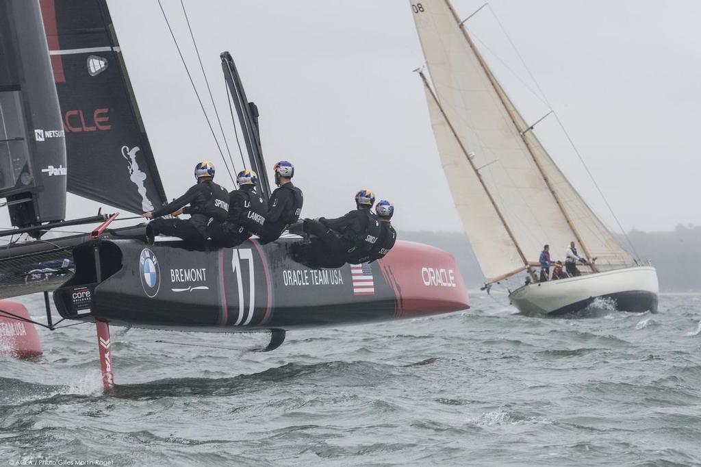 Portsmouth (GBR), 35th America's Cup, Louis Vuitton America's Cup World Series Portsmouth 2015, Training Day 1, Oracle Team USA © ACEA /Gilles Martin-Raget