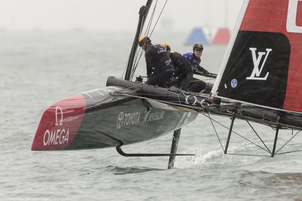 Emirates Team NZ crew in the North Sails Apparel sailing gear © ACEA /Gilles Martin-Raget