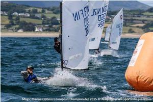 Practice race - 2015 Magic Marine Optimist European Championship photo copyright Alan Dop www.sportsimages.wales taken at  and featuring the  class
