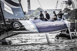Leigh McMillan checks out the race course on board The Wave, Muscat photo copyright Jesus Renedo / OC Sport taken at  and featuring the  class