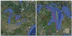 Overview and close-up of the Cove Island and Shore Course for the Bell’s Beer Bayview Mackinac Race. - Bell’s Beer Bayview Mackinac Race photo copyright Martin Chumiecki / Bayview Yacht Club taken at  and featuring the  class