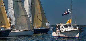 Start of Edgartown Yacht Club’s ‘Round-the-Buoy Races photo copyright Michael Berwind taken at  and featuring the  class