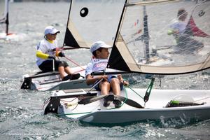 Fleet in action at Circolo Vela Arco - 2015 Europeans O’pen Bic photo copyright Fotofiore promovideo taken at  and featuring the  class