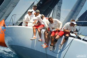Groovederci, skippered by Santa Barbara resident John Demourkas, has shown it has terrific boat speed - winning a race on both Wednesday and Thursday - 2015 Cal Cup photo copyright Farr 40 Class Association taken at  and featuring the  class