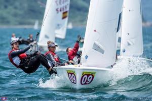 Charlotte Yven/Marine Riou (FRA-54520) - 2015 420 World Championships photo copyright Jun Hirai / BULKHEAD Magazine taken at  and featuring the  class