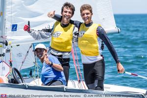 Edoardo Ferraro/Francesco Orlando (ITA-55282) - U17 Champions - 2015 420 World Championships photo copyright Jun Hirai / BULKHEAD Magazine taken at  and featuring the  class