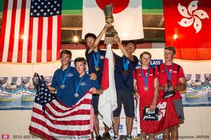 420 Open Podium finishers - 2015 420 World Championships photo copyright Jun Hirai / BULKHEAD Magazine taken at  and featuring the  class