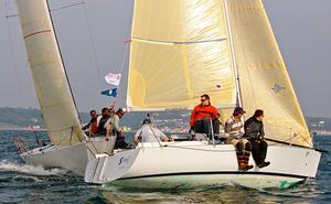 Pinguin Playboy & Super Q UBS Jersey Regatta 2014 photo copyright William Harris taken at  and featuring the  class