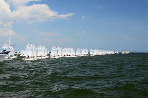 A clean 93-boat start at the USODA National Championship in Pensacola, FL. photo copyright Talbot Wilson taken at  and featuring the  class