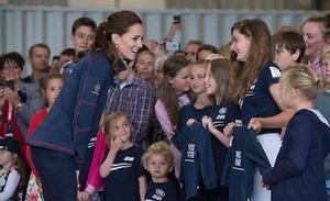 The Duchess of Cambridge meets team members and their families photo copyright Lloyd Images taken at  and featuring the  class