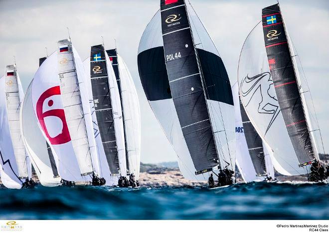 RC44 fleet racing downwind - 2015 RC44 Marstrand Cup ©  Pedro Martinez / Martinez Studio / RC44