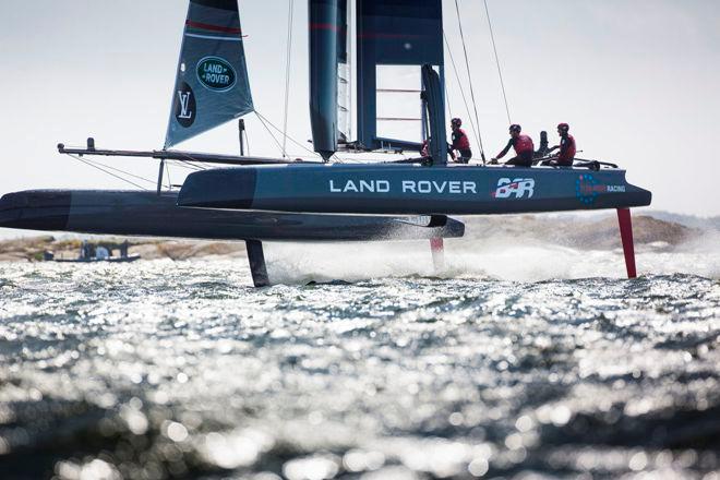 Land Rover BAR racing in Gothenburg - 2015 America's Cup World Series &copy; Lloyd Images