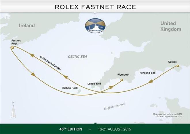 Course Map - 2015 Rolex Fastnet Race © Rolex Fastnet Race