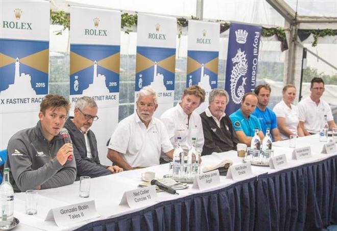 Press Conference at RORC - 2015 Rolex Fastnet Race ©  Rolex/Daniel Forster http://www.regattanews.com