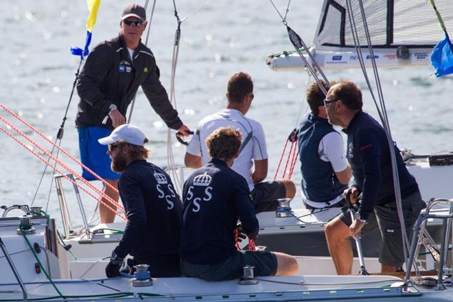 Petit Finals action between Hansen and Jablonski - 2015 Energa Sopot Match Race ©  Robert Hajduk / WMRT