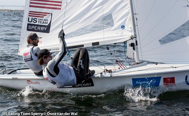 Stuart McNay (Providence, R.I.) and David Hughes (Miami, Fla.), Men’s 470.  © USSailing