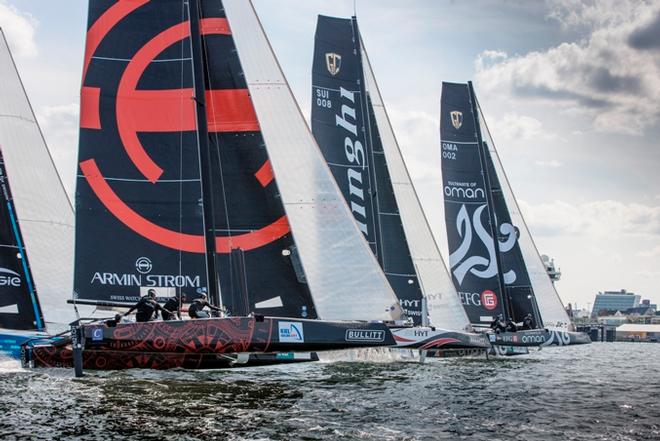 ARMIN STROM at the start - 2015 Bullitt GC32 Racing Tour - Sailing Cup Kiel © Sander van der Borch / Bullitt GC32 Racing Tour