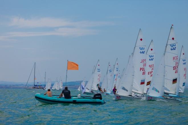 470 Women start - 2015 420 and 470 Junior European Championships © Viktor Nalbantov