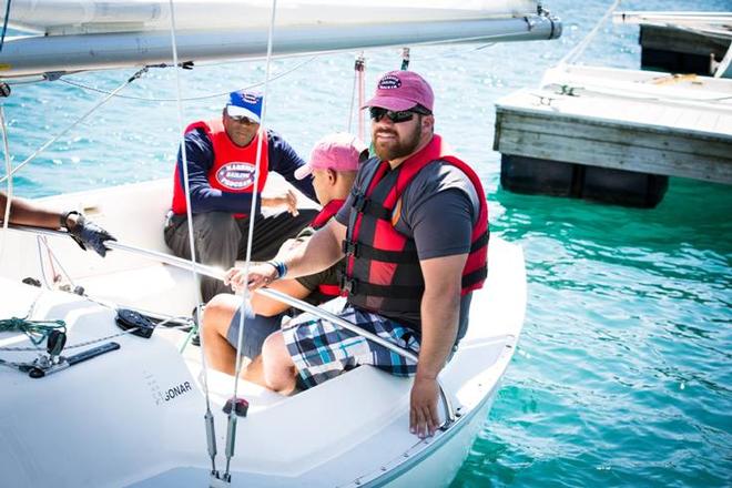 Warrior Sailing Program sailors leaving the dock for racing NACC Chicago 2015 © SW