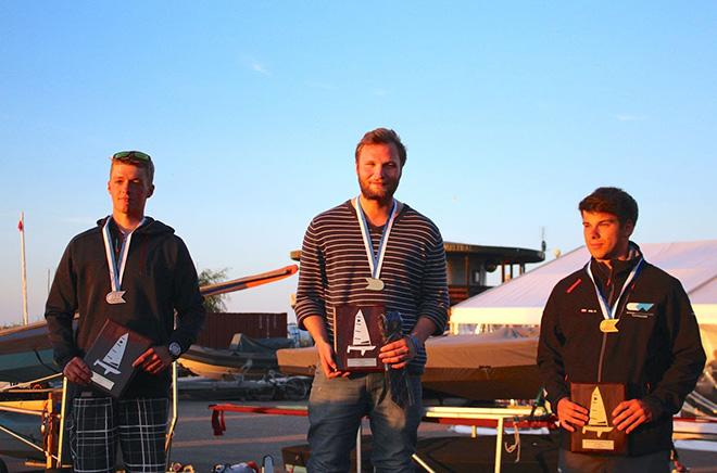 Junior Podium: l-r Dawid Kania, Johannes Dagerbrant, Michael Gaj  © Tom Lonsdale