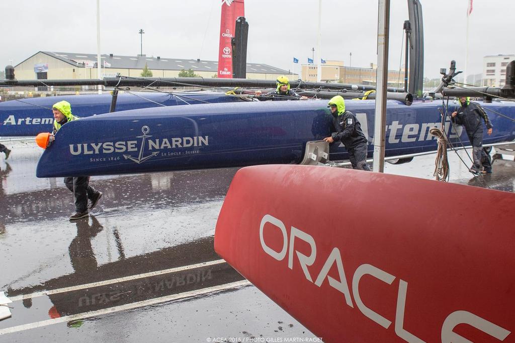 27/08/2015, GÃ¶thenburg, (SWE), 35th America's Cup, Louis Vuitton America's Cup World Series GÃ¶thenburg 2015, Tech Day, photo copyright ACEA /Gilles Martin-Raget taken at  and featuring the  class