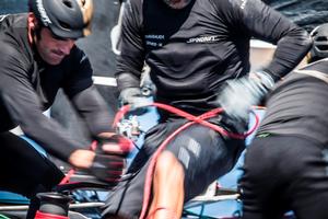 All action aboard Spindrift racing - 2015 Trofeo di Roma photo copyright Guilain Grenier/Bullitt GC32 Racing Tour taken at  and featuring the  class